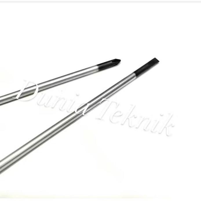 ready  Obeng Panjang Set 2 Pcs Min Plus Obeng 12 Obeng Setting Karburator Stel Karburator Obeng Elek