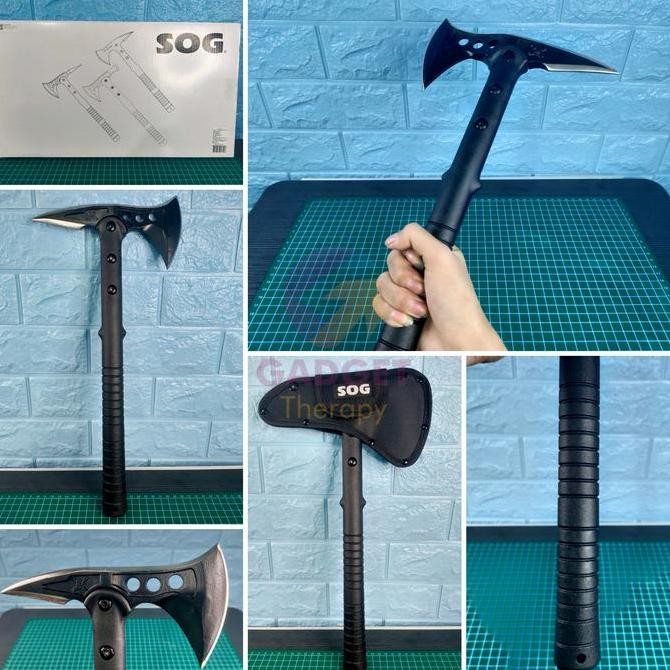 ready  Kapak Baja Tomahawk Tactical Dual Blade Pemotong Kayu Berburu