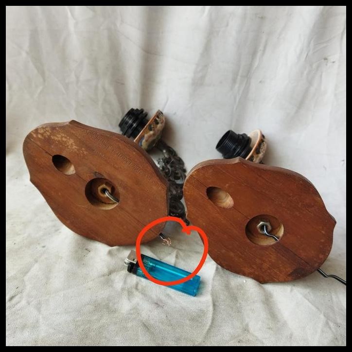 GRATIS ONGKIR PAJANGAN VINTAGE SEPASANG LAMPU DINDING PATUNG ROMAWI 