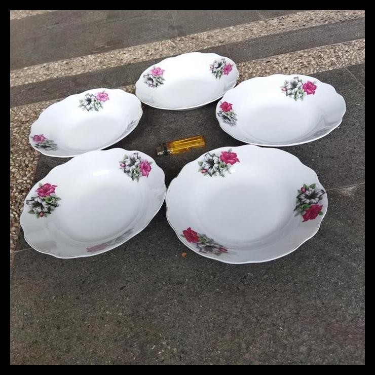 HOT DEAL VINTAGE 1 PIRING KERAMIK BUNGA KANGKUNG 