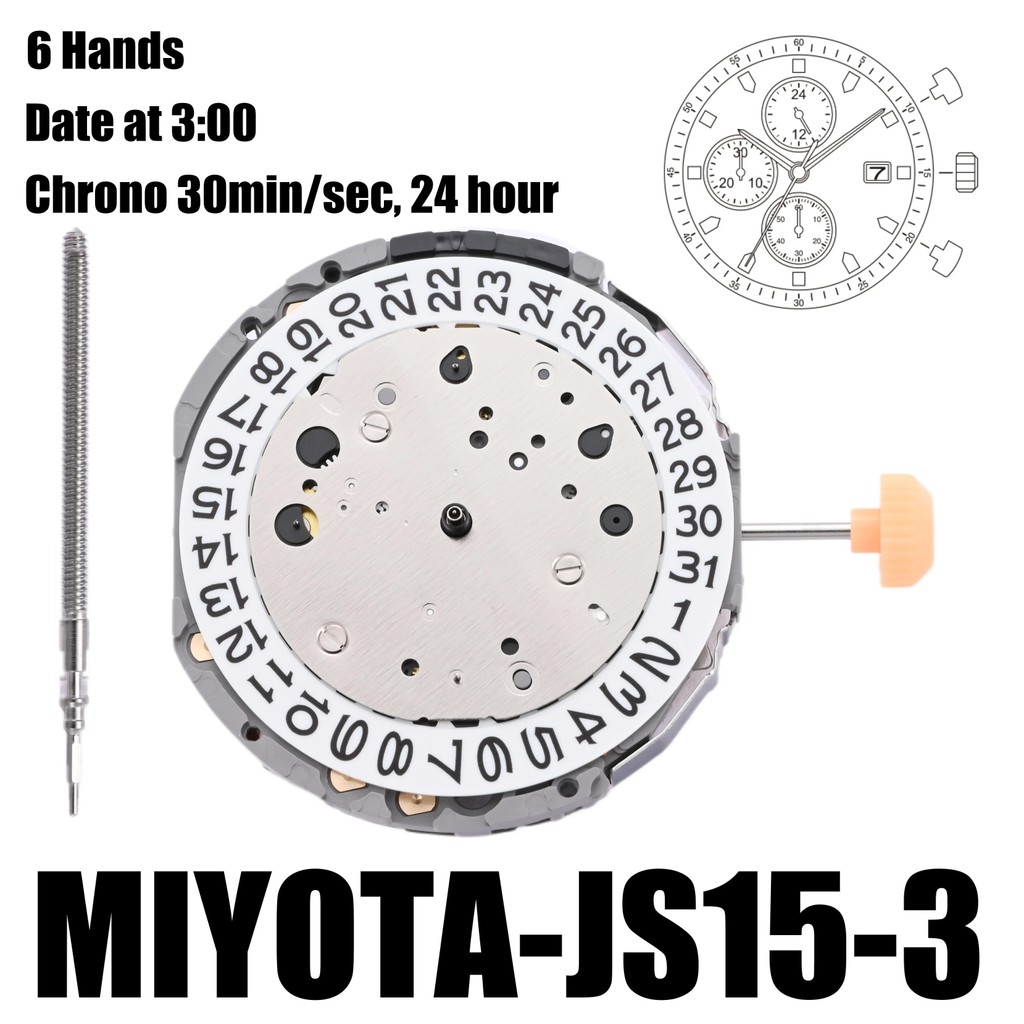 JS15 Movement Miyota JS15 Movement Small Second Chronograph Multifunction Japanese original Miyota J