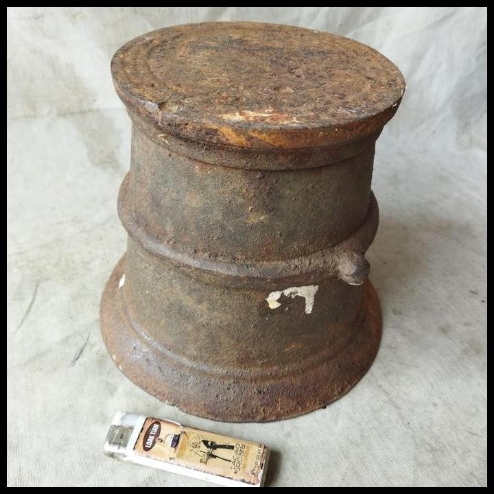 GRATIS ONGKIR PAJANGAN VINTAGE LUMPANG BESI TEBAL TANPA ALU 19 CM