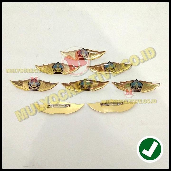 BEST DEAL WING BREVET FIBER LOGO SAKA BAHARI PRAMUKA BAHAN LOGAM KUNINGAN 