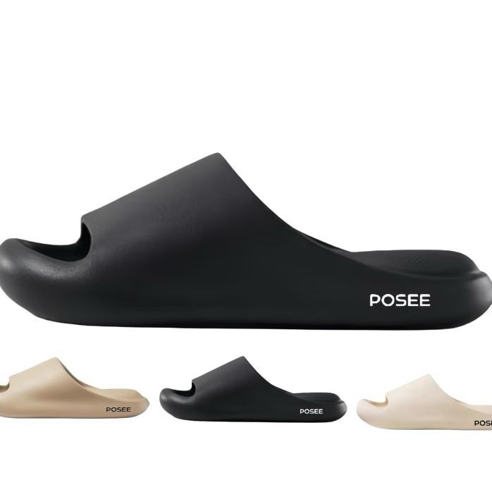 Sandal Slop Posee Slip On Anti Slide Pria Wanita Nyaman Empuk Karet Eva