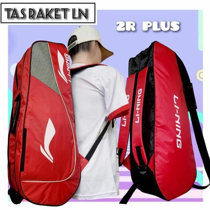 Terlaris Tas Raket Ransel 2R Plus Badminton Bulutangkis Lining Ready Stok
