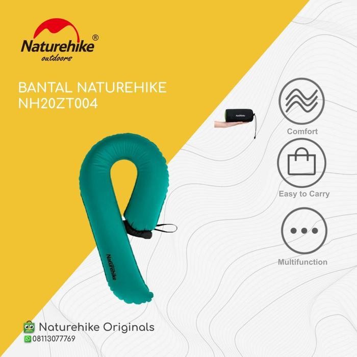 Bantal Leher Tiup Lipat Portable Travel Camping Naturehike Nh20Zt004 Original Dan Terpercaya