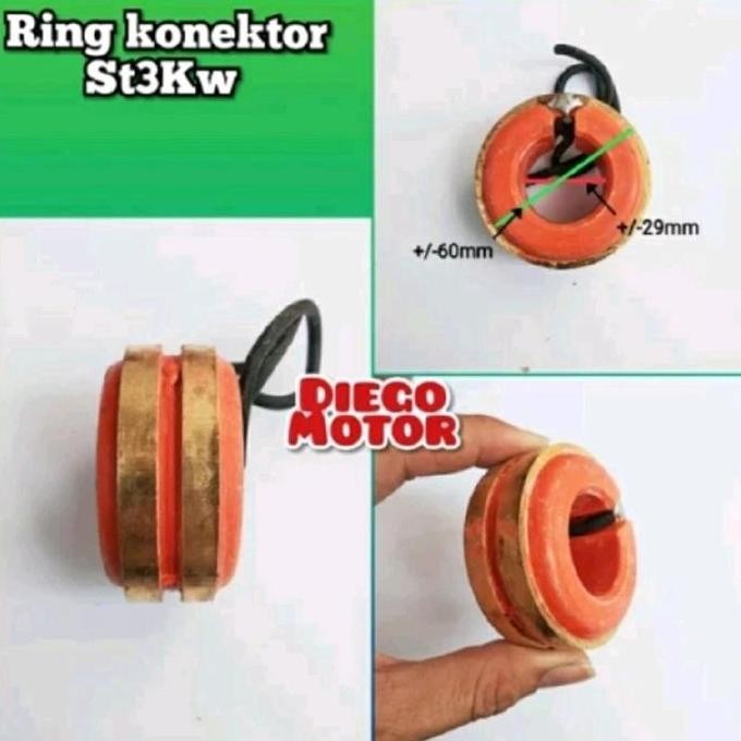 *****] Ring konektor - Slip ring - Ring Kuningan Mesin Dinamo Listrik ST3 ST5 3000 watt 5000 watt