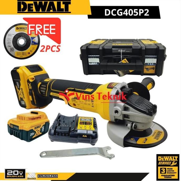 Mesin Gerinda Baterai Dcg405 Dewalt Cordless Grinder Dcg 405 20 Volt