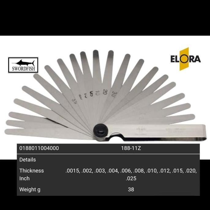 Elora 188 11 Z Feeler Gauge Mesin