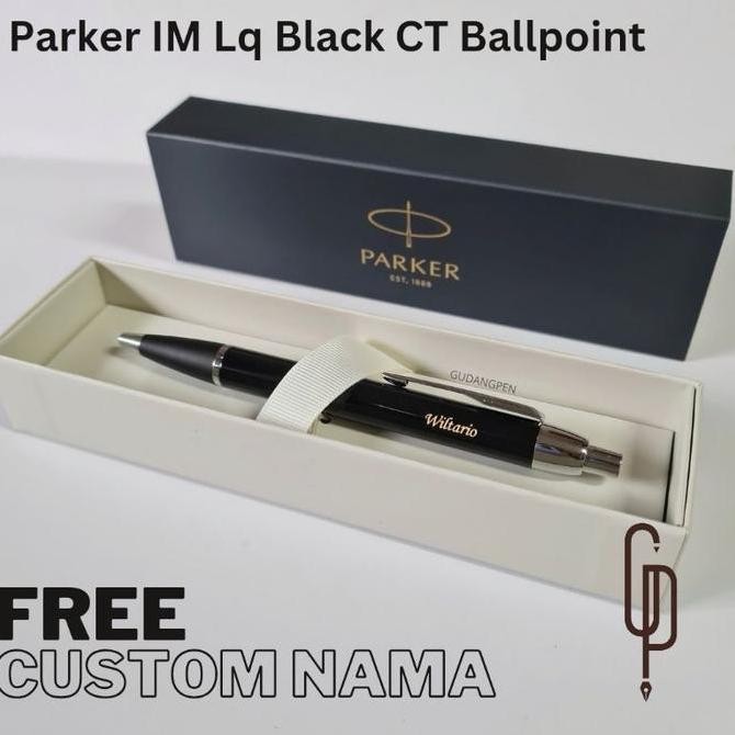 

Pulpen Parker IM Black Chrome Trim Original Klip Silver Ballpoint BP