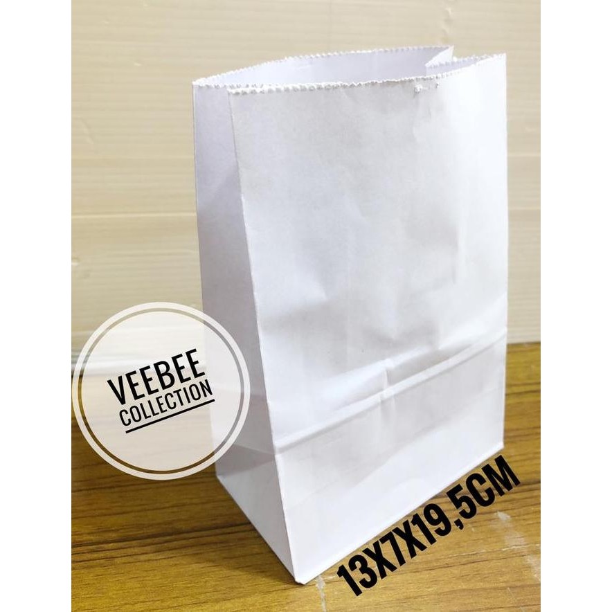 

Ready oke] Kantong kertas snack polos 13x7x19,5/ paperbag/ snack paperbag/ kanto