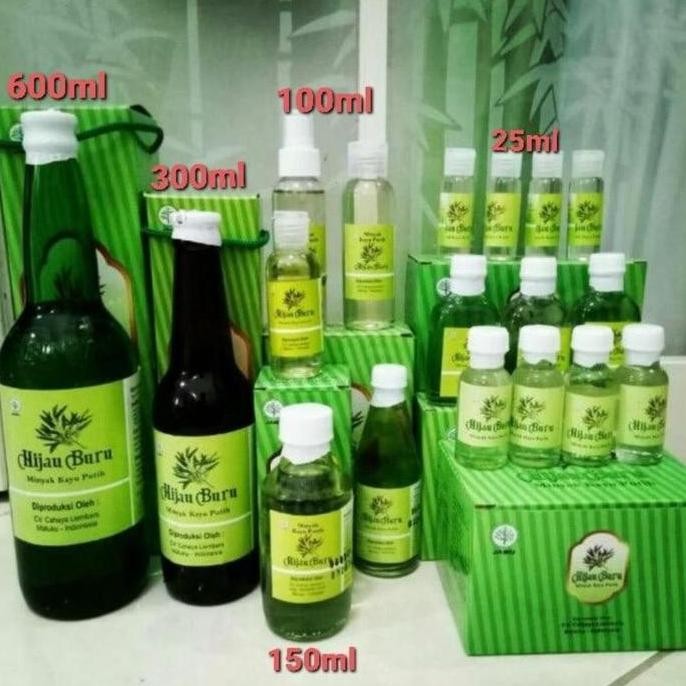 Minyak Kayu Putih ASLI dari PULAU BURU AMBON Merek Hijau Buru 150 ML HS