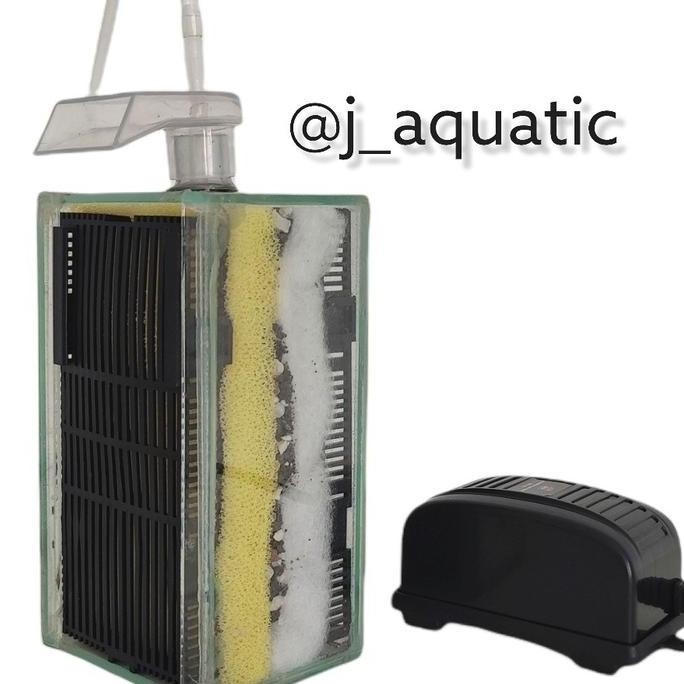 FILTER INTERNAL AQUARIUM MINI + AERATOR GELEMBUNG UDARA KOLAM IKAN