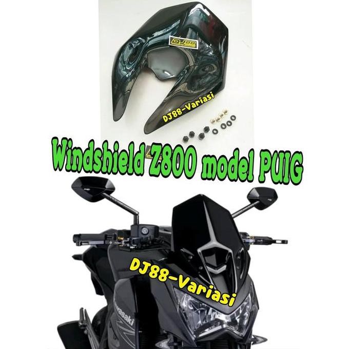 Windshield Z800 Motif Puig Visor Z800 Modifikasi Z800 Aksesoris Varias Best Seller