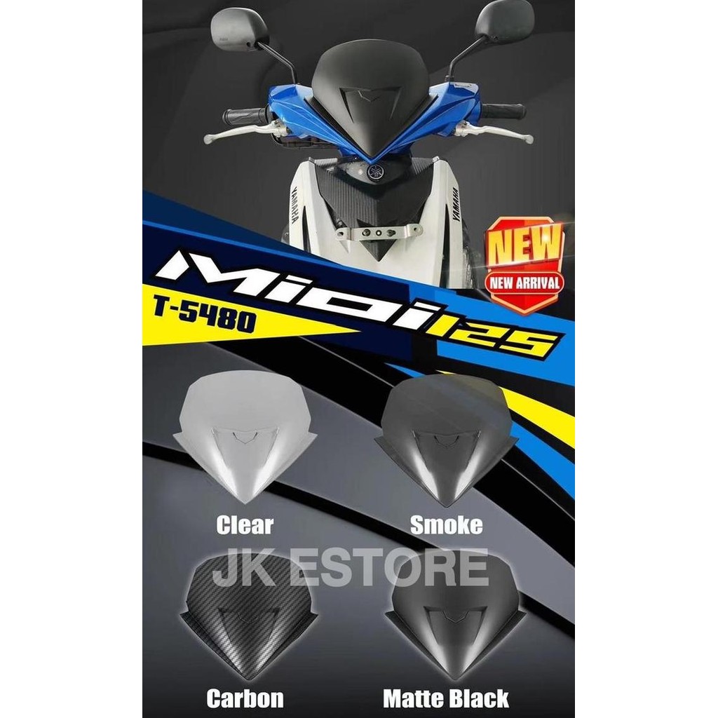 Visor Mio M3 125 Carbon Smoke & Clear / Visor Yamaha Mio M3 125Cc Diskon