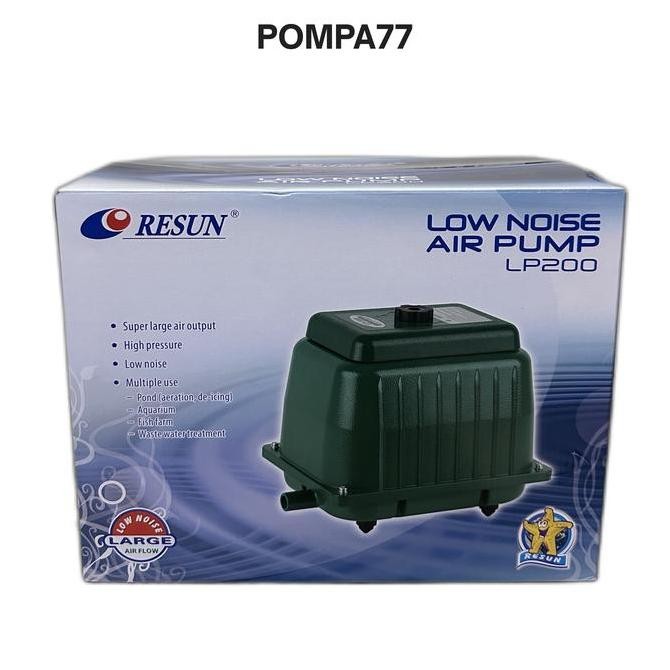 RESUN LP200 POMPA UDARA AQUARIUM KOLAM IKAN AERATOR POWER BESAR