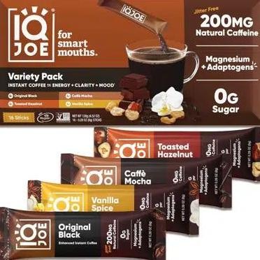 

IQBar IQJoe Enhanced Instant Coffee Variety Pack (16 sticks x 8g)
