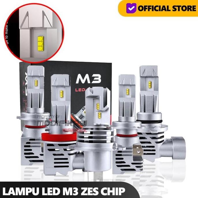 Lampu LED M3 Luxeon ZES Chip H1 H3 H4 H7 H11 HB3 HB4 Ultra Bright 60W