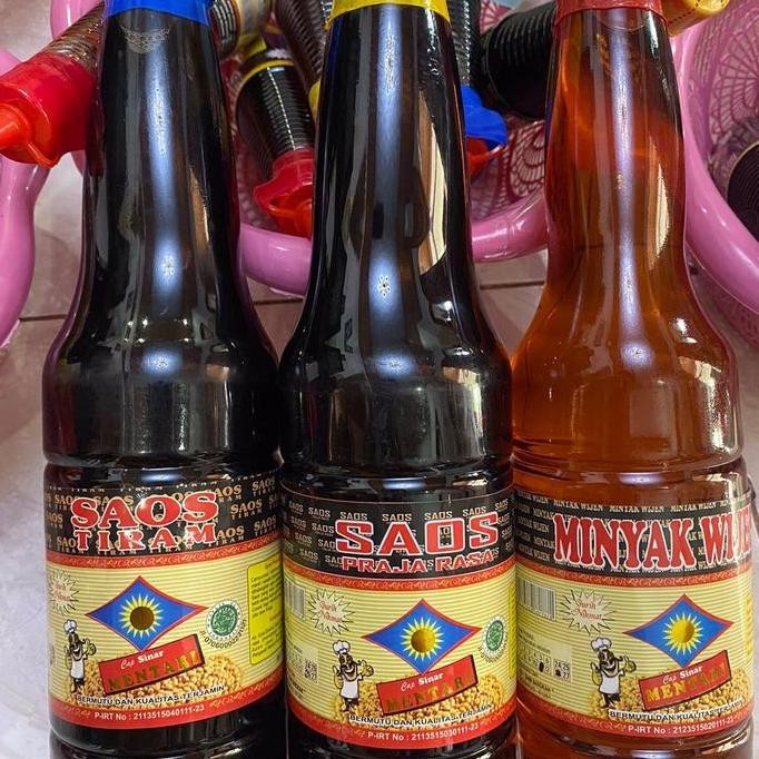 

Minyak wijen , saus tiram, saus raja rasa, Kecap inggris, Kecap ikan dan kecap asin jumbo cap sinar mentari ( halal )