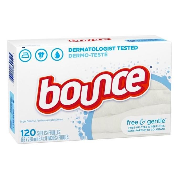 

Bounce Dryer Sheets - Free & Gentle 120 per pack