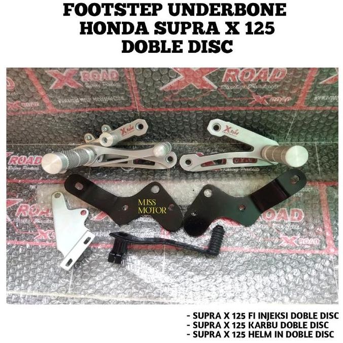 footstep underbone supra x 125 double disc / batman / injeksi original ahm