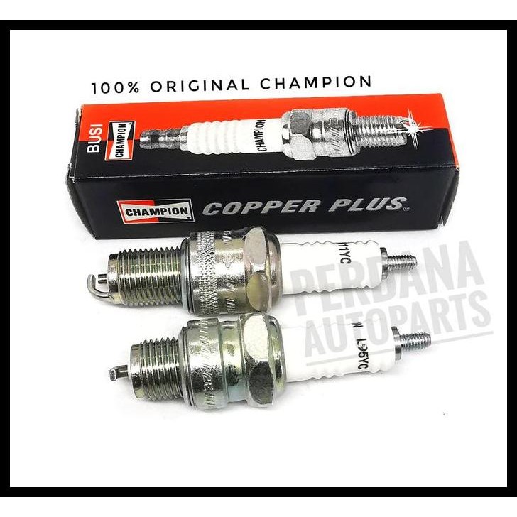 DISKON BUSI CHAMPION COPPER PLUS MOTOR 2T DRAT PENDEK / PANJANG ASLI ORIGINAL 
