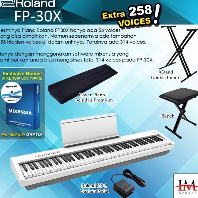 baru Roland FP-30X / FP30X / FP 30 X Digital Piano