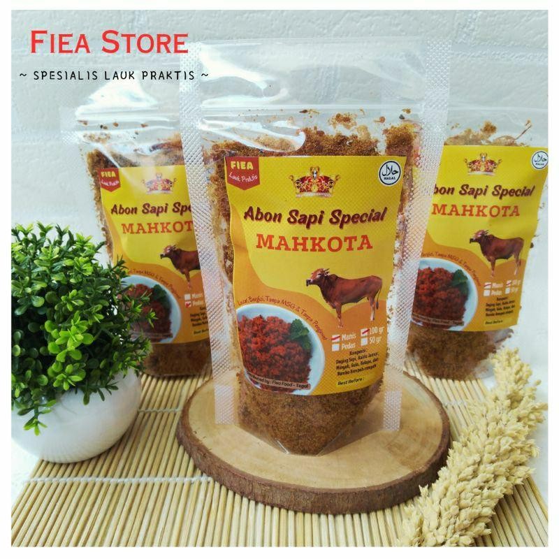 

FM Abon Sapi Special 100 Gram/ Abon Sapi Rasa Manis dan Pedas Non Pengawet, Non MSG