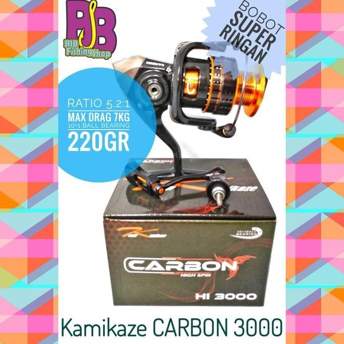 TERMURAH - Reel spinning super RINGAN, Kamikaze CARBON 3000