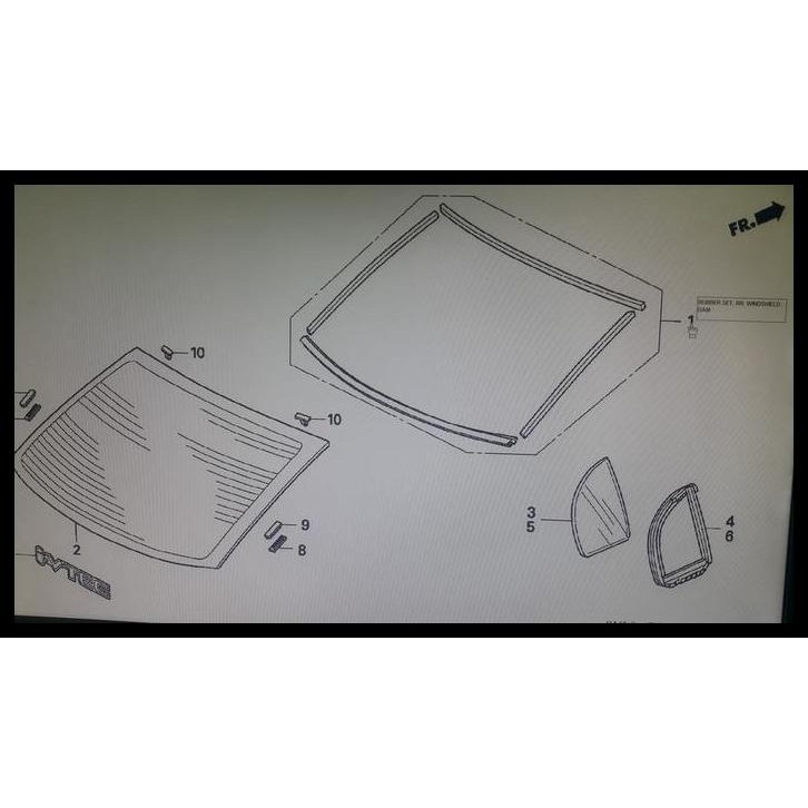 TERBARU LIST / KARET KACA BELAKANG CIVIC FD 