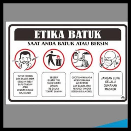 

HOT DEAL STIKER OUTDOOR SIGN TANDA ETIKA BATUK NEW NORMAL SOSIAL JARAK !!!
