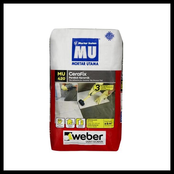 BEST DEAL MORTAR UTAMA 420 PEREKAT KERAMIK 25 KG /MU 420 PEREKAT KERAMIK LANTAI