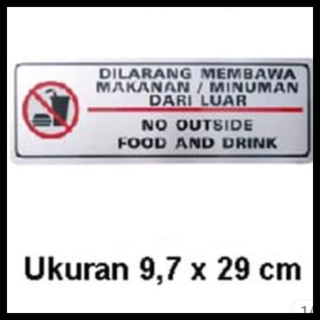 

DISKON AKRILIK SIGN BOARD TANDA PAPAN GAMBAR DILARANG MAKANAN LUAR NO FOOD !!!!!