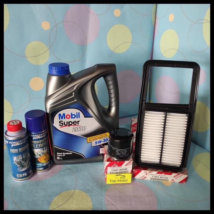 TERMURAH PAKET SERVICE OLI MOBIL SUPER 2000 5W-30 AGYA AYLA 1200CC (5) 