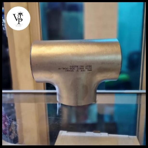 Tee Las SCH40 Stainless SS304 1" Inch SS304 SCH40