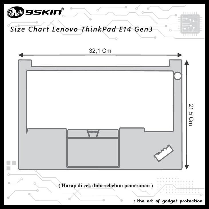 DISKON SKIN PROTECTOR LAPTOP LENOVO THINKPAD E14 GEN3 CUSTOM 