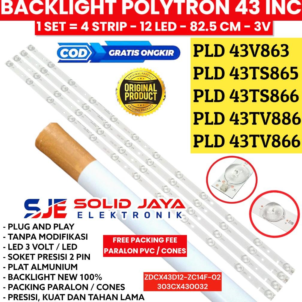 NEW BACKLIGHT TV LED POLYTRON 43 INC PLD 43V863 43TV866 43TS866 43TS865 PLD43V863 PLD43TV866 PLD43TS