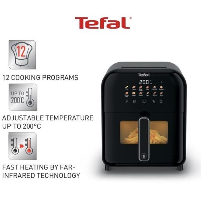 

Tefal Easy Fry Far-Infrared Vision Digital Air Fryer with Window 6L EY8218