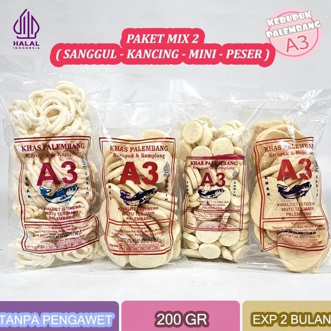 

[Kecil Paket Mix 2 - Kemplang Mini Kancing Peser Sanggul 800Gr Ua-86