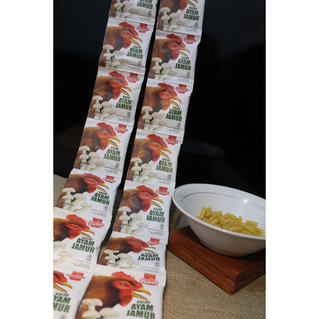

Burisa Kaldu Ayam Jamur 4gr (Renteng isi 12pcs)