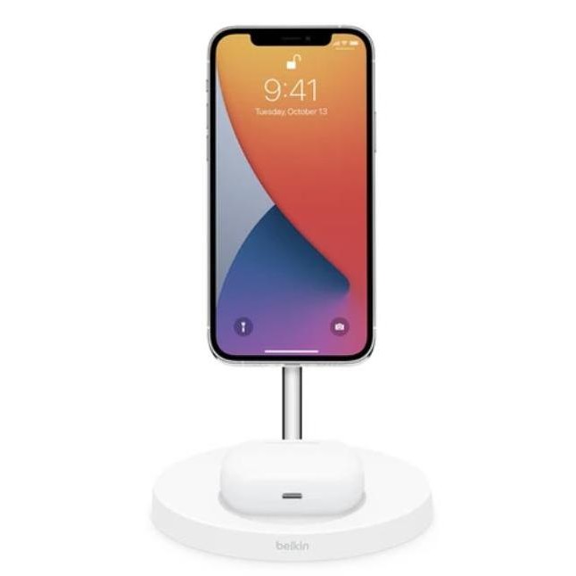 

Belkin Boost Charge Pro 2 in 1 Wireless Charger Stand with Magsafe