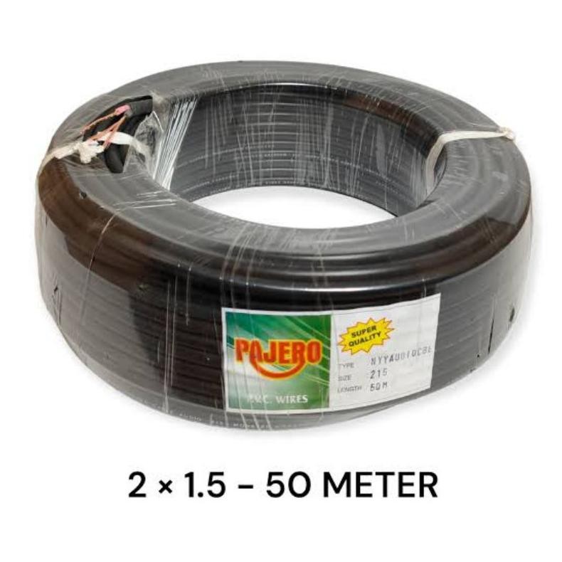 KABEL LISTRIK Serabut 2x1.5 50M / Kabel Listrik HYO 2x1.5 50M Pajero / Kabel Listrik Serabut SNI