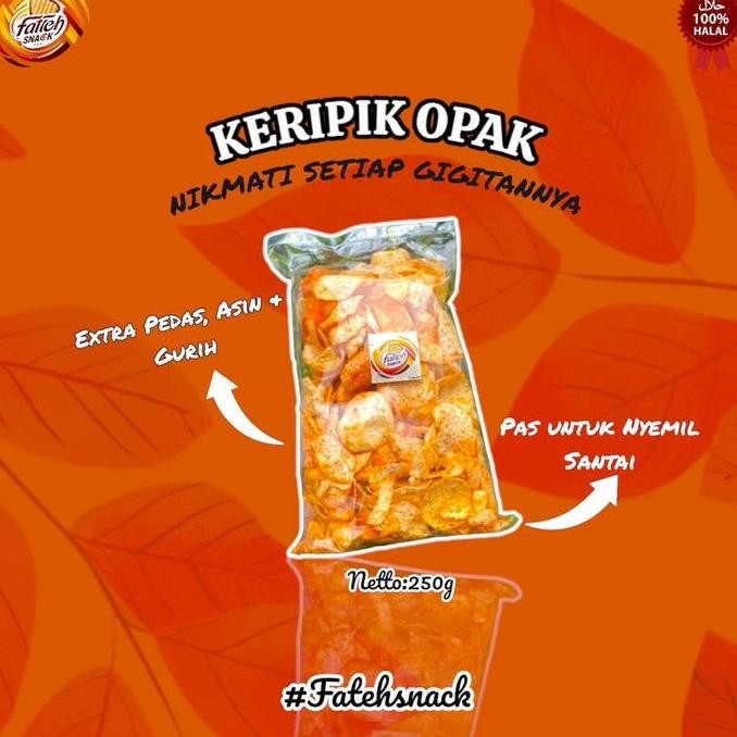 

Keripik Opak Pedas 250G Fateh Snack - Cemilan Pedas - Food Kripik Crispy Snack Snack Jumbo Camilan Makanan Kerupuk Kerupuk Opak Spicy
