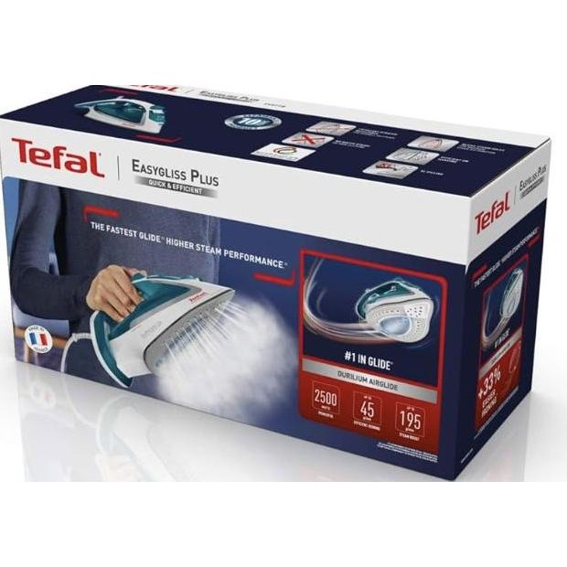 

Tefal Setrika FV5718 Steam Iron Easy Gliss 2 Turquoise Original Brand New