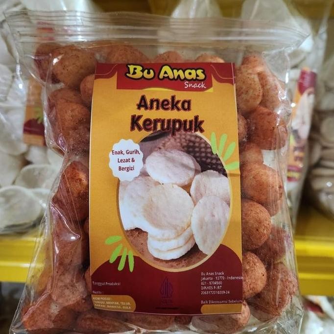 

Kerupuk Ikan Udang 1 Ball Pedas Asin Gurih Buanas Snack