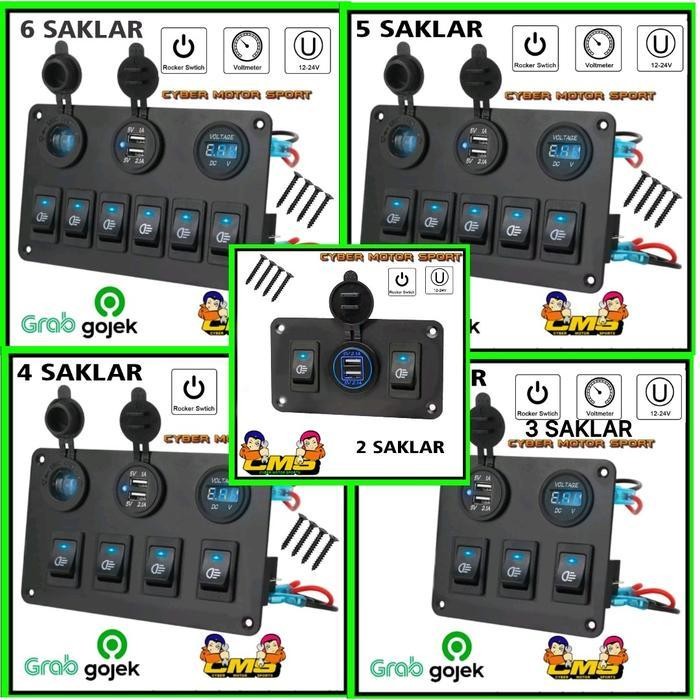 Saklar Mobil Universal.12V 24V Paket Saklar Lampu . Foglamp. Headlamp  Offroad  Panel Dashboard Sake