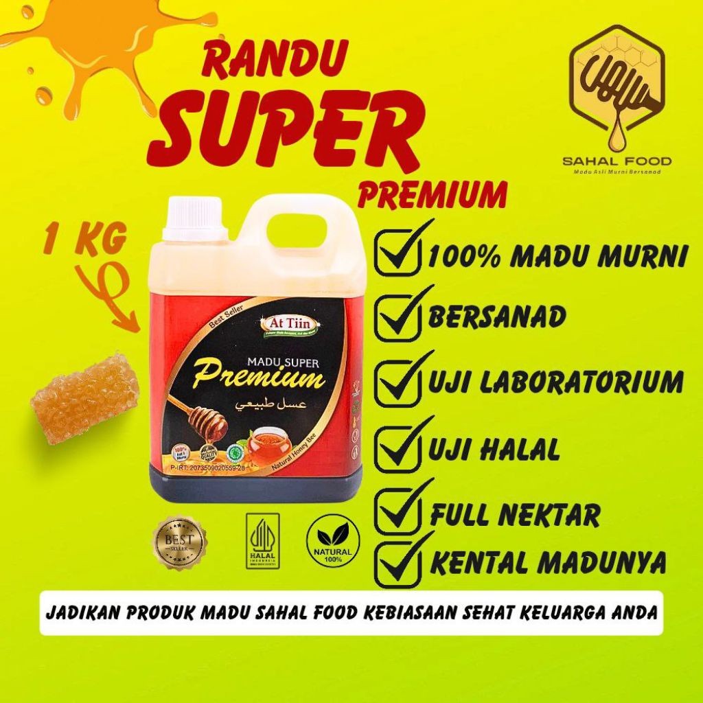 

MADU FULL NEKTAR,BUNGA RANDU 100% ASLI&MURNI TANPA CAMPURAN,LEBAH APIS MELLIFERA,PREMIUM SUPER KENTAL
