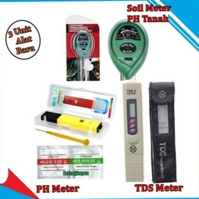 PAKET ALAT UKUR PH DAN TDS METER DAN ALAT UKUR PH TANAH ORIGINAL DAN TERPERCAYA