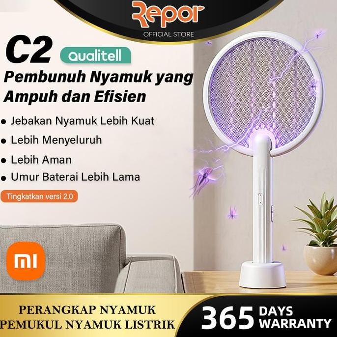 Terlaris Qualitell Xiaomi Raket Nyamuk Listrik Pemukul Nyamuk Elektrik Lampu Ready Stok