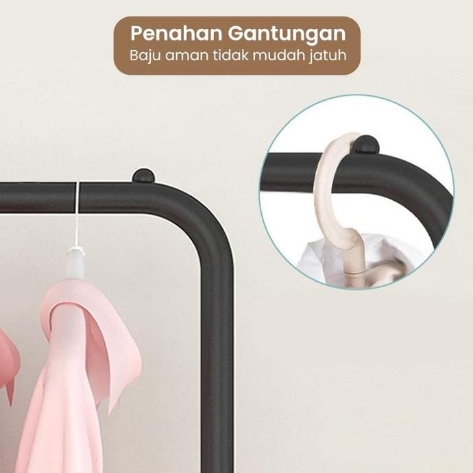 Terlaris Starlight Rak Gantungan Baju Celana Stand Hanger Rak Gawang Serbaguna Dengan Roda Gantungan